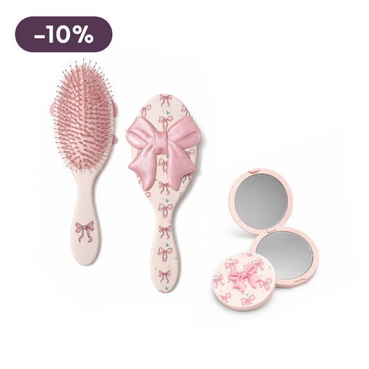 Borstel met spiegel set