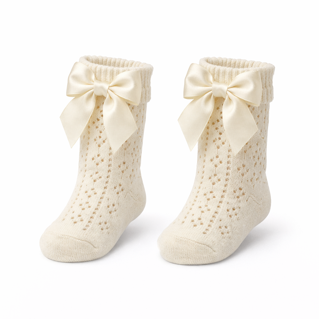 Hoge sokjes met strik