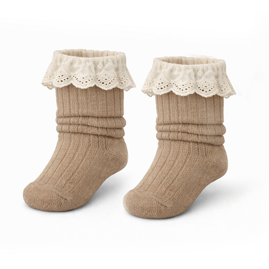 Minte | Hoge sokjes Beige